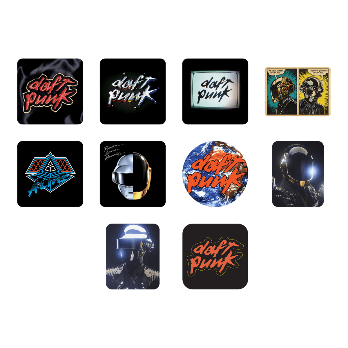 Los 10 stickers de Robots & French Touch