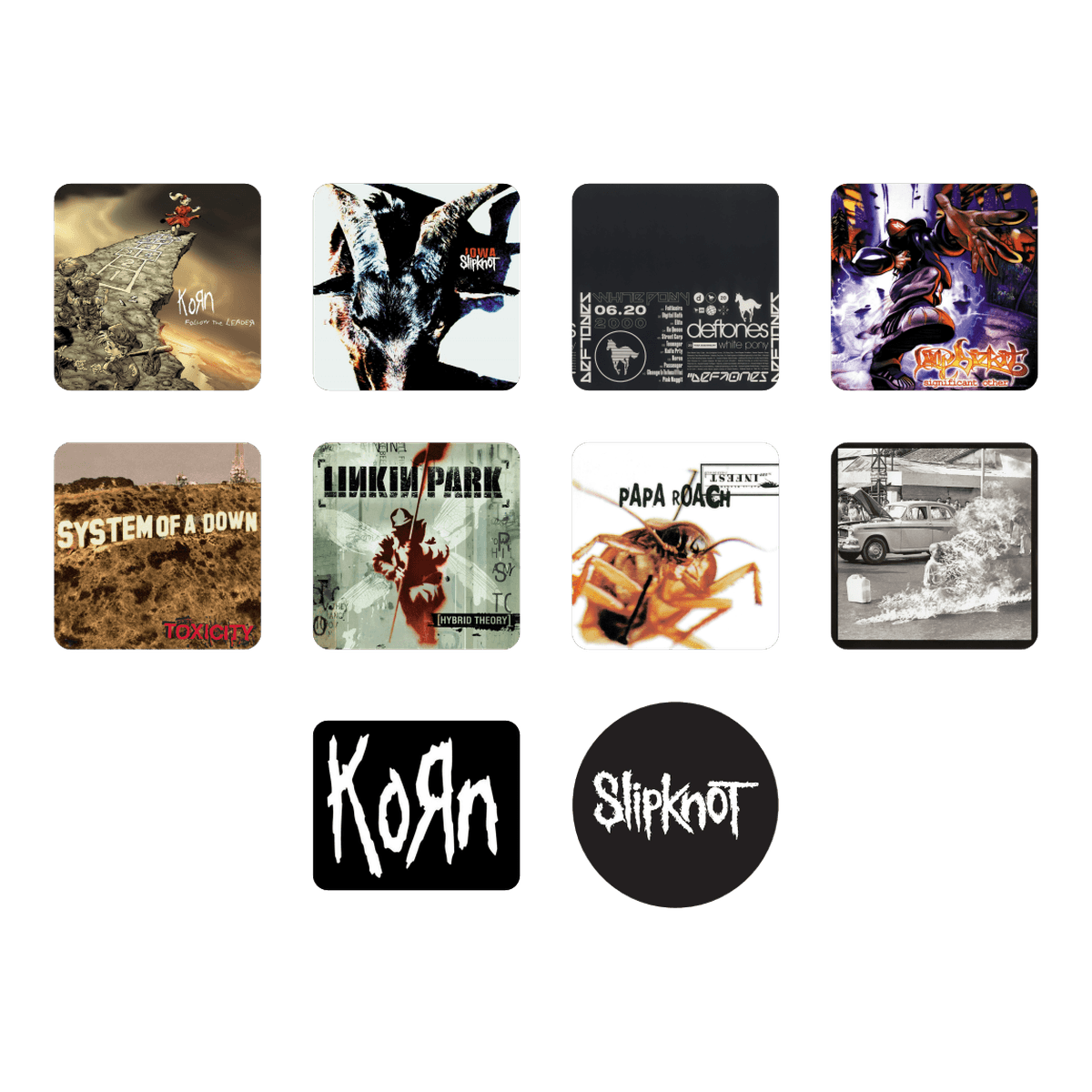 Los 10 stickers de Nu-Metal Vault